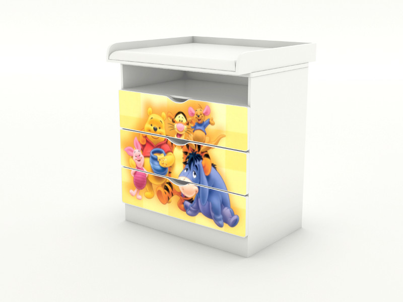 Becks komoda s odnímateľným prebaľovacím pultom Macko Pu MP